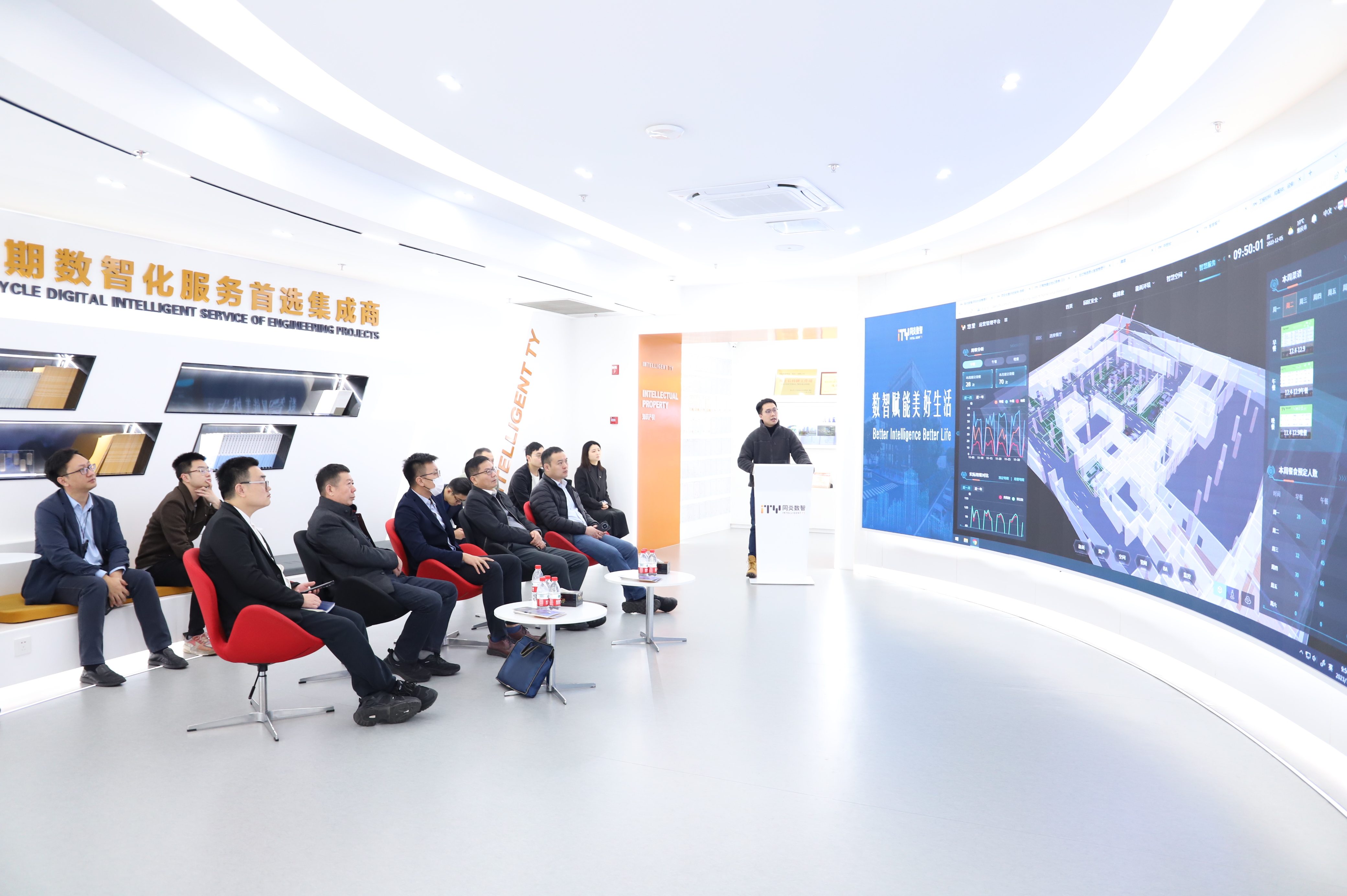 濟南城市建設集團工程二部、金衢設計咨詢(xún)集團 赴同炎數智考察交流